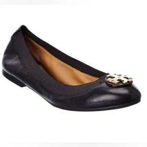 Tory Burch Claire Elastic Ballet Flats 8.5 Black